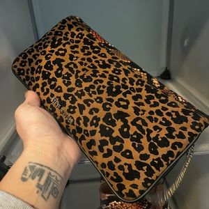Animal print clutch